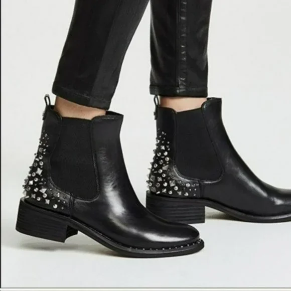 Sam Edelman Black Dover Embellished Chelsea Bootie Black -8.5 - Picture 1 of 11